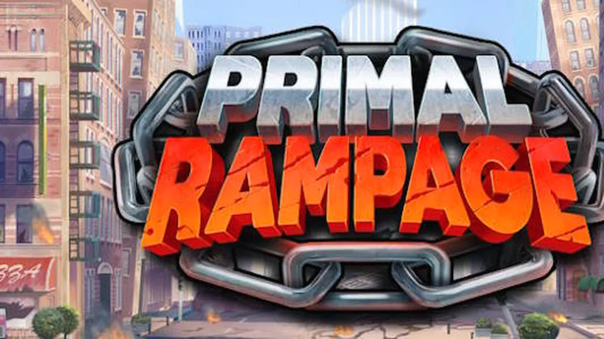 Pemandangan hutan lebat dengan simbol kuno dalam permainan slot Primal Rampage